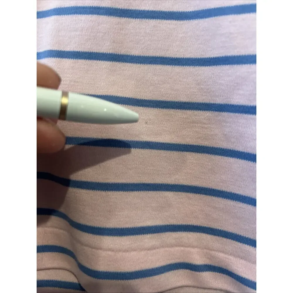 POLO Ralph Lauren Polo Shirt Size Large classic fit Pink blue Stripe color pony
